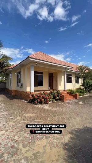 Nyumba/Apartment ya vyumba vitatu inapangishwa Bahari Beach, Dar Es Salaam