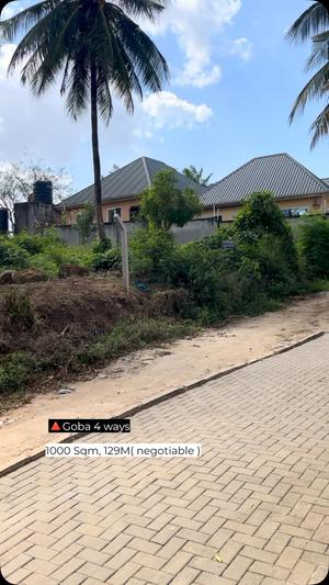 Kiwanja kinauzwa Goba Njia Nne, Dar Es Salaam (1000 sqm) Kiwanja kinauzwa Goba Njia Nne, Dar Es Salaam (1000 sqm)