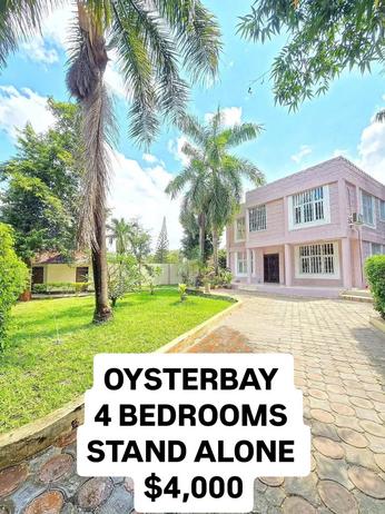 Nyumba ya vyumba vinne inapangishwa Oysterbay, Dar Es Salaam Nyumba ya vyumba vinne inapangishwa Oysterbay, Dar Es Salaam