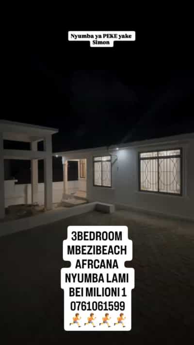 Nyumba ya vyumba vitatu inauzwa Mbezi Beach, Dar Es Salaam