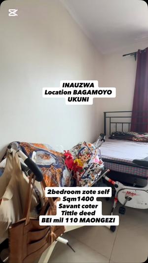 Nyumba ya vyumba viwili inauzwa Bagamoyo Ukuni, Pwani