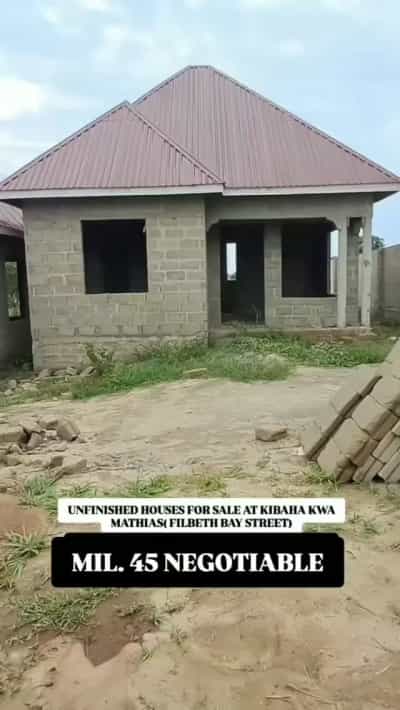 Nyumba ya vyumba viwili inauzwa Kibaha Kwa Mathias, Pwani (560 sqm) Nyumba ya vyumba viwili inauzwa Kibaha Kwa Mathias, Pwani (560 sqm)