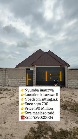 Nyumba ya vyumba vinne inauzwa Kigamboni Kibada Kisarawe II, Dar Es Salaam (700 sqm) Nyumba ya vyumba vinne inauzwa Kigamboni Kibada Kisarawe II, Dar Es Salaam (700 sqm)