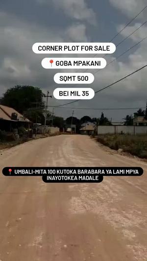 Residential Plot for Sale in Goba Mpakani, Dar Es Salaam (500 sqm)