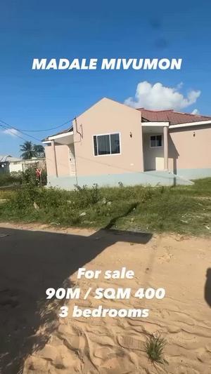 Nyumba ya vyumba vitatu inauzwa Madale Mivumon, Dar Es Salaam (400 sqm)