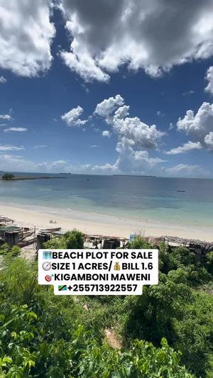 Beach Plot kinauzwa Kigamboni Maweni, Dar Es Salaam (1 acre)