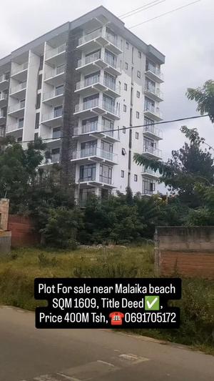 Plot for sale in Malaika Beach, Dar Es Salaam sqm 1609 Plot for sale in Malaika Beach, Dar Es Salaam sqm 1609