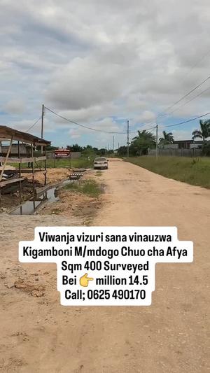 Kiwanja kinauzwa Kigamboni Mwembemdogo, Dar Es Salaam sqm 400