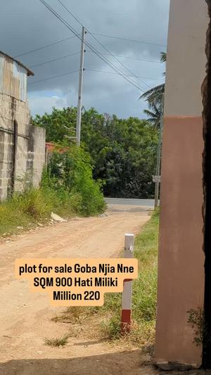 Kiwanja kinauzwa Goba Njia Nne, Dar Es Salaam (900 sqm)