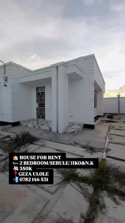 Nyumba ya vyumba viwili inapangishwa Kigamboni Geza Ulole, Dar Es Salaam