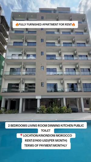 Apartment (Furnished) ya vyumba viwili inapangishwa Kinondoni Morocco, Dar Es Salaam Apartment (Furnished) ya vyumba viwili inapangishwa Kinondoni Morocco, Dar Es Salaam