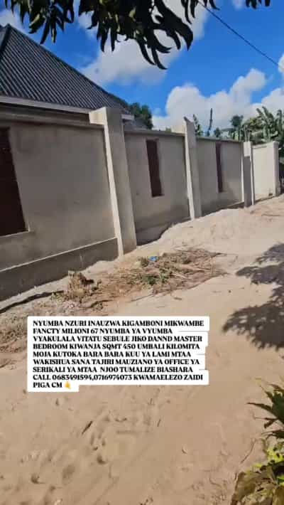 Nyumba ya vyumba vitatu inauzwa Kigamboni Mikwambe, Dar Es Salaam (450 sqm)