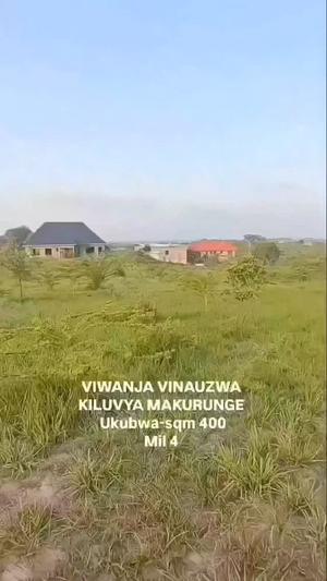 Viwanja vinauzwa Kiluvya Madukani, Pwani sqm 400