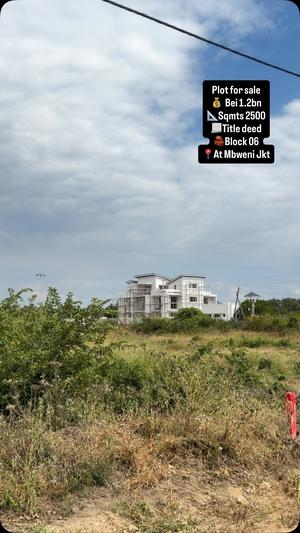 Plot for sale in Mbweni JKT, Dar Es Salaam sqm 2500 Plot for sale in Mbweni JKT, Dar Es Salaam sqm 2500