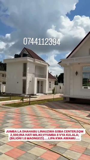 Nyumba ya vyumba 8 inauzwa Goba Center, Dar Es Salaam (2500 sqm) Nyumba ya vyumba 8 inauzwa Goba Center, Dar Es Salaam (2500 sqm)