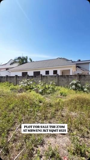 Residential Plot for Sale in Mbweni Jkt, Dar Es Salaam (1025 sqm) Residential Plot for Sale in Mbweni Jkt, Dar Es Salaam (1025 sqm)