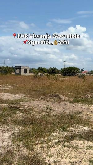 Residential Plot for Sale in Kigamboni Geza Ulole, Dar Es Salaam (816 sqm) Residential Plot for Sale in Kigamboni Geza Ulole, Dar Es Salaam (816 sqm)