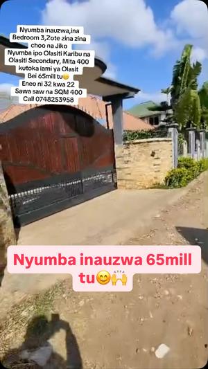 3 Bedrooms House for Sale in Olasiti, Arusha (700 sqm) 3 Bedrooms House for Sale in Olasiti, Arusha (700 sqm)