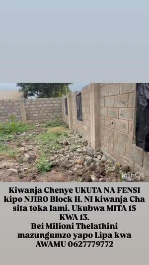Kiwanja kinauzwa Njiro, Arusha sqm 195
