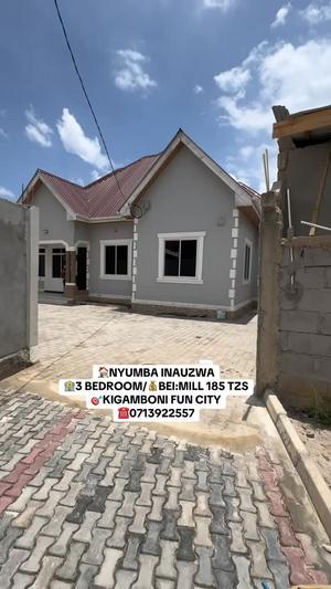 Nyumba ya vyumba vitatu inauzwa Kigamboni Fun City, Dar Es Salaam (800 sqm)