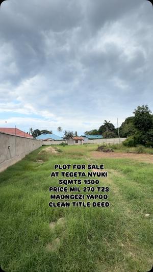 Kiwanja kinauzwa Tegeta Nyuki, Dar Es Salaam sqm 1500 Kiwanja kinauzwa Tegeta Nyuki, Dar Es Salaam sqm 1500