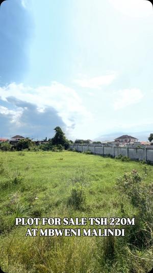 Kiwanja kinauzwa Mbweni Malindi, Dar Es Salaam sqm 2000 Kiwanja kinauzwa Mbweni Malindi, Dar Es Salaam sqm 2000