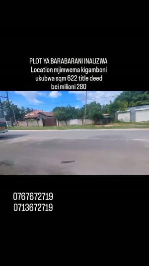 Plot for sale in Mjimwema, Dar Es Salaam sqm 622 Plot for sale in Mjimwema, Dar Es Salaam sqm 622
