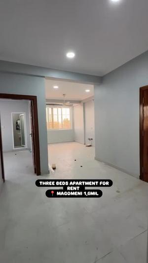Nyumba/Apartment ya vyumba vitatu inapangishwa Magomeni, Dar Es Salaam