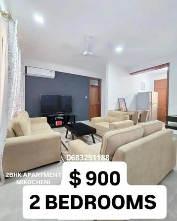 Apartment (Furnished) ya vyumba viwili inapangishwa Mikocheni, Dar Es Salaam