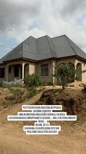 Kiwanja kinauzwa Madale Mbopo, Dar Es Salaam (800 sqm)