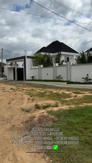 Kiwanja kinauzwa Mbweni, Dar Es Salaam sqm 2100 Kiwanja kinauzwa Mbweni, Dar Es Salaam sqm 2100