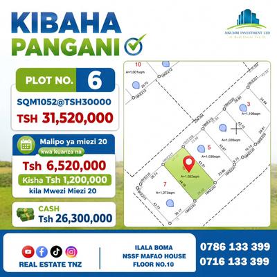 Residential Plot for Sale in Kibaha Pangani, Pwani (1052 sqm) Residential Plot for Sale in Kibaha Pangani, Pwani (1052 sqm)