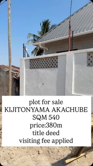Kiwanja kinauzwa Kijitonyama Akachube, Dar Es Salaam (540 sqm) Kiwanja kinauzwa Kijitonyama Akachube, Dar Es Salaam (540 sqm)