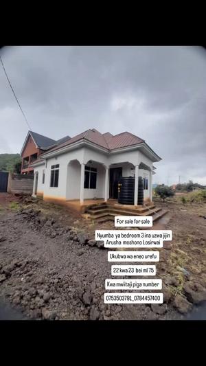 Nyumba ya vyumba vitatu inauzwa Moshono Losirwai, Arusha (506 sqm)