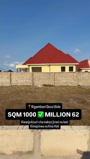 Kiwanja kinauzwa Kigamboni, Dar Es Salaam sqm 950 Kiwanja kinauzwa Kigamboni, Dar Es Salaam sqm 950
