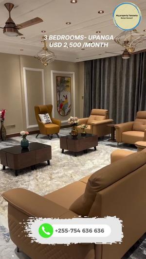 3 Bedrooms Furnished Apartment for Rent in Upanga, Dar Es Salaam
