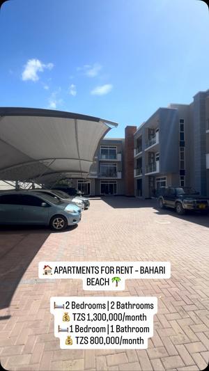 Apartment ya vyumba viwili inapangishwa Bahari Beach, Dar Es Salaam