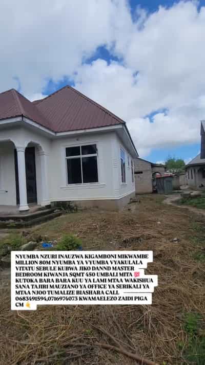 Nyumba ya vyumba vitatu inauzwa Kigamboni Mikwambe, Dar Es Salaam (450 sqm)