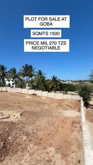 Residential Plot for Sale in Goba, Dar Es Salaam (1500 sqm)