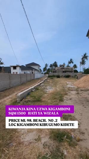 Plot for sale in Kigamboni Kibugumo Kidete, Dar Es Salaam sqm 1300 Plot for sale in Kigamboni Kibugumo Kidete, Dar Es Salaam sqm 1300