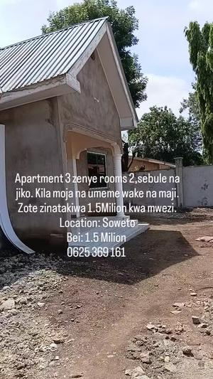 Apartment ya vyumba viwili inapangishwa Soweto, Kilimanjaro