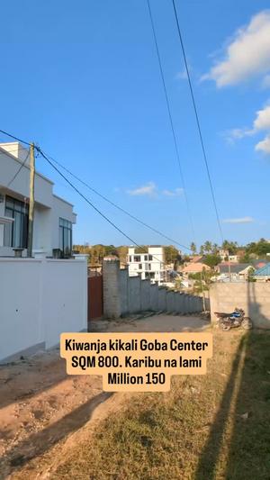 Kiwanja kinauzwa Goba Center, Dar Es Salaam (800 sqm) Kiwanja kinauzwa Goba Center, Dar Es Salaam (800 sqm)