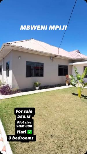 3 Bedrooms House for Sale in Mbeweni Mpiji, Dar Es Salaam (800 sqm)