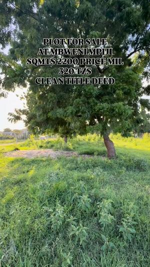 Plot for sale in Mbweni Mpiji, Dar Es Salaam sqm 2200