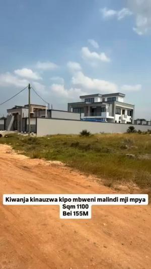 Kiwanja kinauzwa Mbweni Malindi Mji Mpya, Dar Es Salaam (1100 sqm)