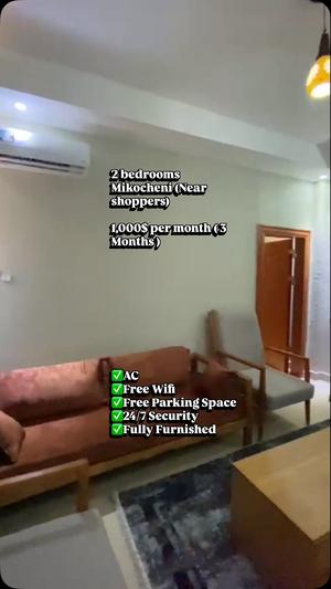 2 Bedrooms Furnished House for Rent in Mikocheni, Dar Es Salaam 2 Bedrooms Furnished House for Rent in Mikocheni, Dar Es Salaam
