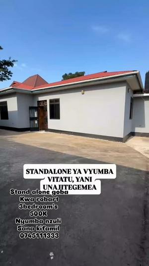Nyumba ya vyumba vitatu inapangishwa Goba, Dar Es Salaam