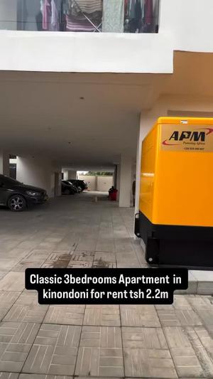 Apartment ya vyumba vitatu inapangishwa Kinondoni, Dar Es Salaam