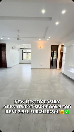 Apartment ya vyumba vitatu inapangishwa Mbezi Beach Makonde, Dar Es Salaam