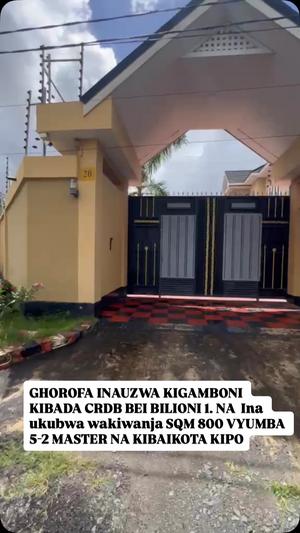 Nyumba ya vyumba vitano inauzwa Kibada, Dar Es Salaam (800 sqm)
